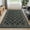 Black, variant on Yesurprise 9'x12' Modern Floral Area Rugss - Diamond Printed Carpet, Washable Area Rugs, Ultra-Soft Low Pile Non Slip Area Rugs for Living Room, Bedroom, Dining Room, Red