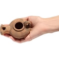 thumbnail image 4 of The Jerusalem Gift Shop Replica Ancient Terra-Cotta Clay Oil Lamp with Handle -Handmade  Biblical Classic, size 4X3X2 Inch, 4 of 8