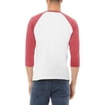 thumbnail image 2 of Hat and Beyond Mens Premium Baseball 3/4 Sleeve Raglan T-Shirt with Two Tone Contrast, 2 of 6