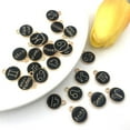 thumbnail image 2 of 24 piezas (2 juegos) abalorio del zodiaco signo del zodiaco abalorio de metal esmaltado redondo abalorio de doble cara para collar de bricolaje pulsera (0.472 in x 0.591 in negro) Zhivalor XMWJ117-2, 2 of 3