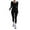 Black, variant on Women's Long Sleeve Yoga Jumpsuits Workout Ribbed Bodysuits One Piece Running Athletic Fitness Casual Fashion Activewear Coffee XL