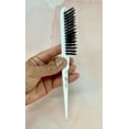 thumbnail image 3 of Phillips Brushes Coquette 8.75 In. X-Large 3 Rows Rat Tail Teasing Nylon Styling Brush Thumb Rest White, 3 of 3