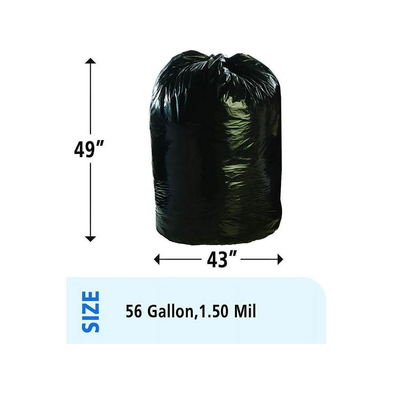 Total Recycled Content Plastic Trash Bags, 56 gal, 1.5 mil, 43 Total Recycled Content Plastic Trash Bags, 56 gal, 1.5 mil, 43