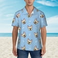 thumbnail image 2 of Disketp Hawaiian Shirts For Men,Cute French Bulldog Print Mens Casual Short Sleeve Button Down Shirts Beach Shirt, 2 of 7