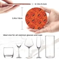 thumbnail image 4 of Posavasos de cuero de 6 piezas, serie de flores de amapola, posavasos de decoración de arte bohemio romántico con flores en flor para bebidas, posavasos para tazas, regalo de inauguración de la casa,, 4 of 7