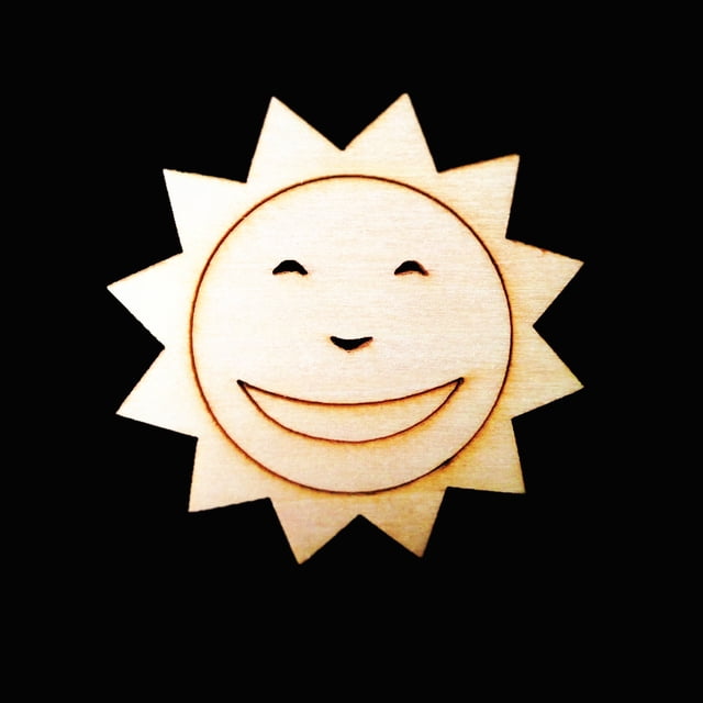 MDF Madera Sonrisa Sol,Embellecimiento Decoración Macarena MDF Madera Sonrisa Sol