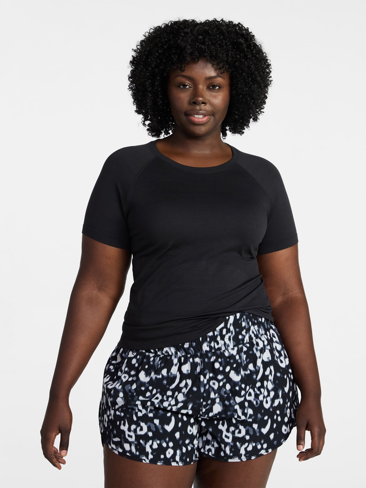 Avia Women's Seamless Tee with Short Sleeves, Sizes XS-XXXL