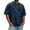 Navy, variant on Men's Corduroy Crewneck T Shirt, Short Sleeve Loose Fit Tee, Casual Summer Athletic Top