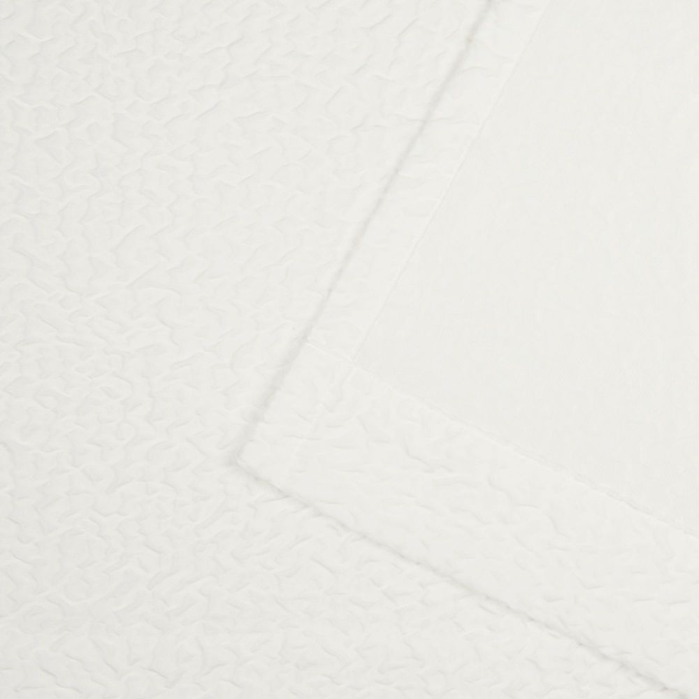 Nicole Miller Textured Matelassé Hidden Tab/Rod Pocket Top Light Filtering Curtain Panel Pair, 50"x84", Snowflake