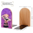 thumbnail image 2 of My Hero Academia Himiko Toga Bookends Wood Book Divider Decor Shelves Non-Skid Book Stand 2 Pieces For Classroom Dormitory Bookshelf Office Home, 2 of 7