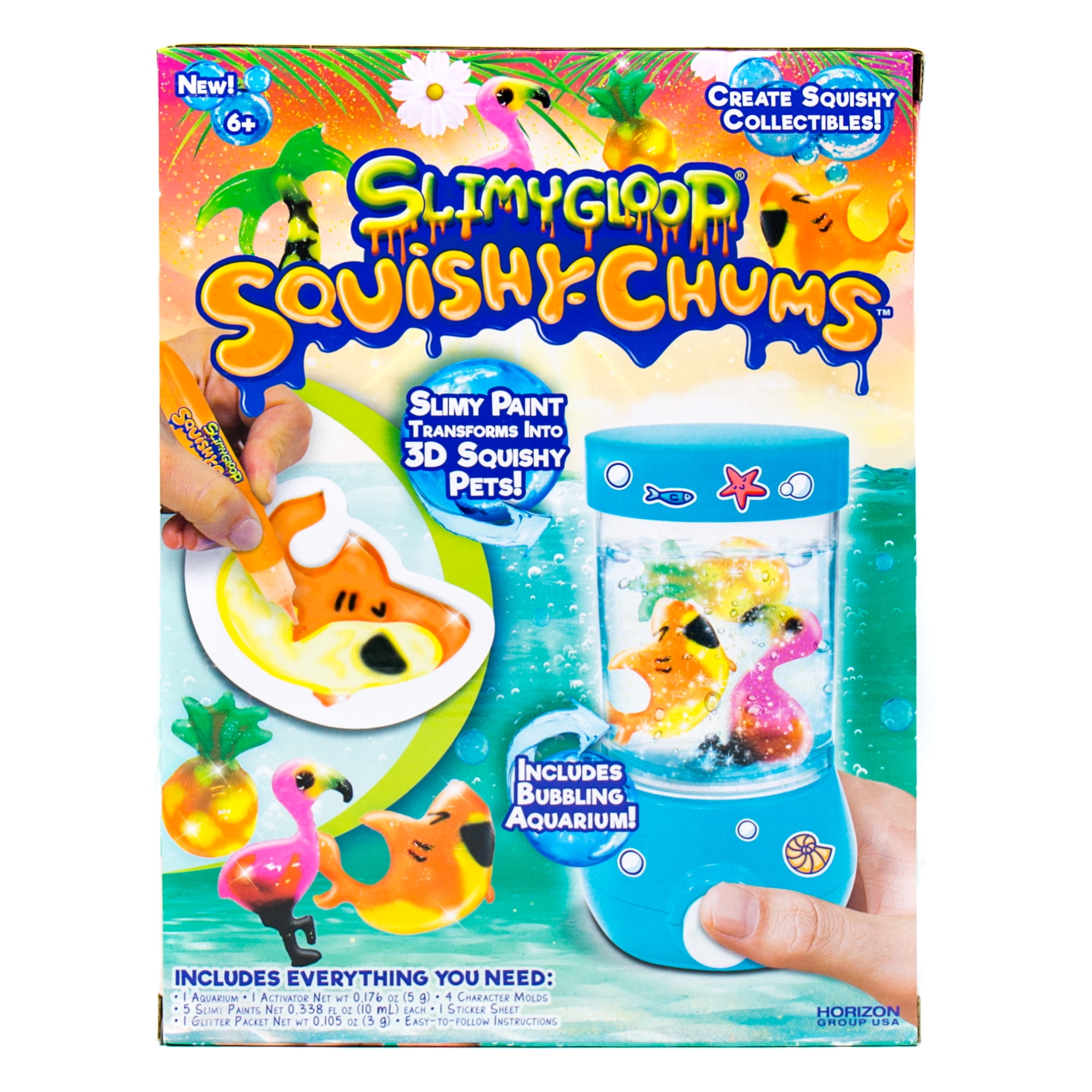 SLIMYGLOOP® Squishy Chums, Slime toys Kit, Ages 6+, D.I.Y. Slime Toys, Slime Squishy Toys, Make Your Squishy Toys, STEM -