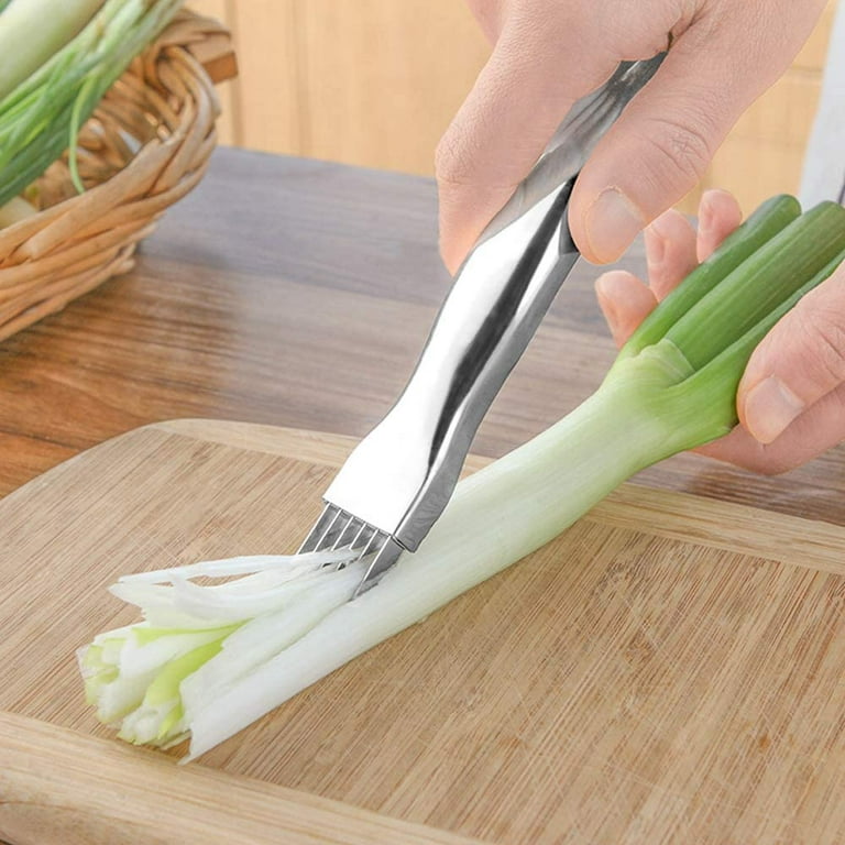 Stainless Steel Onion Slicer Green Onions cutting tool Green Pepper Blossom  Cutter Fruit Slicers household kitchen accessories - AliExpress