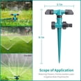 thumbnail image 4 of Paquete de aspersor de jardín, aspersor automático de césped, aspersor de césped giratorio de 360 grados, riego automático, cobertura de 3600 pies cuadrados para patio, césped y jardín, sistema de, 4 of 8