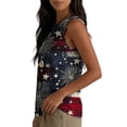 thumbnail image 5 of Jsaierl Independence Day Tank Tops for Women Casual Patriotic American Flag Graphic Tees Loose Fit Sleeveless T Shirts Cami Athletic Crewneck Tanks S-XXL, 5 of 6