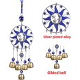 thumbnail image 2 of Art of Aurra Turkish Glass 13 inches Lucky Sun, Moon & Star Blue Evil Eye 🧿 Wind Chime, 2 of 3