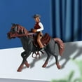 thumbnail image 4 of Figura de caballo de simulación, juego de decoración de fiesta, modelo de equitación, colección Negro Zulema Juego de figuritas de caballos, 4 of 8