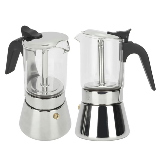 Cafetera Italiana Visible Del Pote De Moka Del Acero Inoxidable Para Ministerio Del Interior, Manija Resistente Al Calor