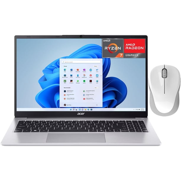 Laptop ACER Aspire Lite 15 AMD Ryzen 7 5825U 16GB 1TB SSD 15.6” Full HD W11 Plata Teclado Español Mouse DXT Ideal para Trabajo y Multitarea