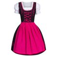 thumbnail image 1 of Bmisegm Robe Allemande pour Femme Grande Taille, Tablier à Encolure Carrée, Oktoberfest, Robe Gothique de Bière pour Femme, Rose, M, 1 of 7