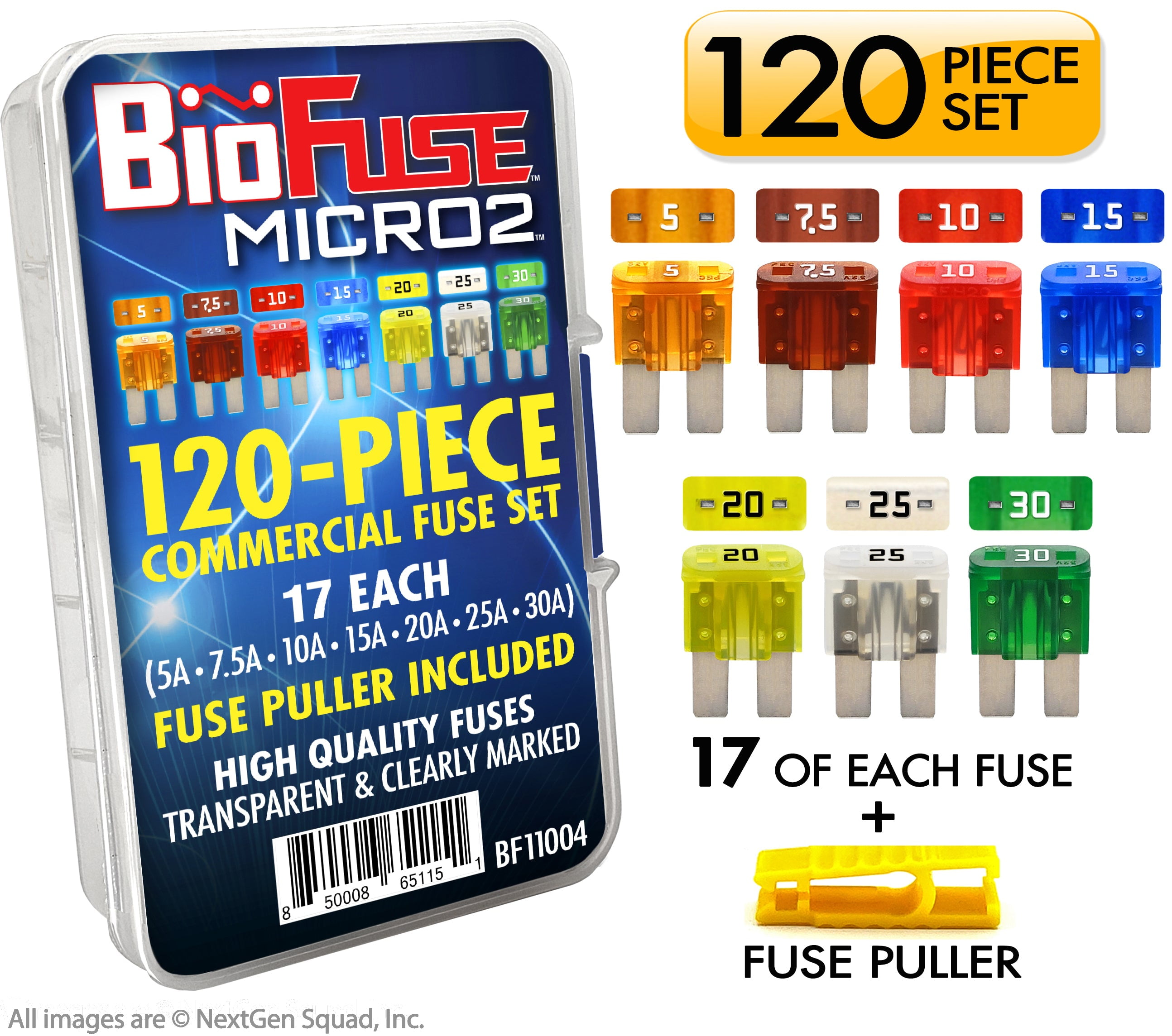 Micro2 120 Piece Commercial Fuse Assortment (Automotive and Non
