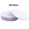 thumbnail image 1 of 60mm Strong Self Adhesive Fastener Nylon Hook Dots Stickers Adhesive Tape For Bed Sheet Sofa Mat Carpet Anti Slip Mat 10 Pair-White 60mm, 1 of 6