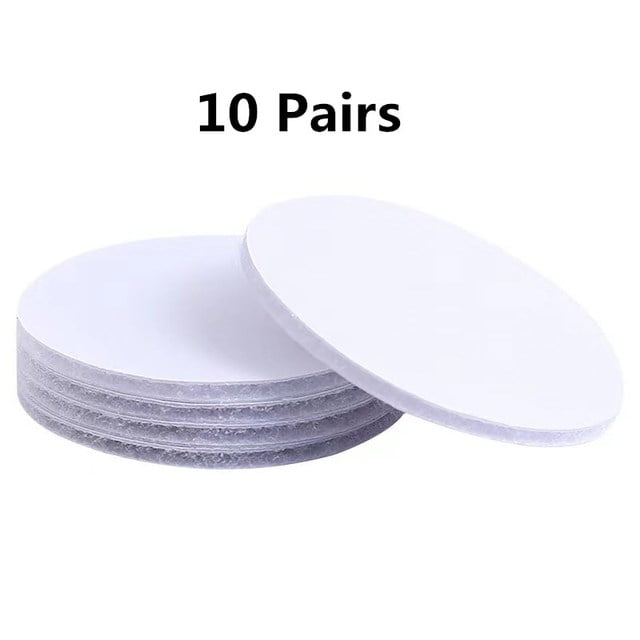 60mm Strong Self Adhesive Fastener Nylon Hook Dots Stickers Adhesive Tape For Bed Sheet Sofa Mat Carpet Anti Slip Mat 10 Pair-White 60mm