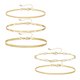 thumbnail image 1 of Juego de pulseras de cadena de cuentas de oro para mujer, pulsera de eslabones de cadena de oro fino y delicado chapado en oro real de 15 quilates, pulseras de oro ajustables apilables, joyería para, 1 of 5