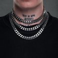 thumbnail image 5 of 8MM-14MM Stainless Steel Cuban Chain Necklace For Men Male Neck Punk Jewelry, 5 of 6