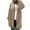 Khaki##1, variant on jsaierl Womens Fuzzy Hooded Cardigan Coat Winter Double Fleece Open Front Jacket Coat Plush Warm Plus Size Outwear