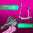 thumbnail image 2 of Scooter Patín Eléctrico Infantil AEIOU Eco-Forte Asiento Cd02a 120w 12km/h Rosa, 2 of 9