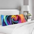 thumbnail image 2 of ABPHOTO Rainbow Rose Heart Flower Body Pillow Covers Pillowcase 20x60 inch Multi Colored Petal Body Pillow Case Protector, 2 of 2