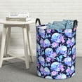 thumbnail image 6 of Sikiie flower Skull star Print Round Dirty Clothes Basket, Waterproof Standing Foldable Storage Basket, for Laundry Room, Bedroom, Bathroom Storage-Medium, 6 of 6