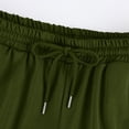 thumbnail image 5 of Fabrcox Mens Capris Pants 3/4 Elastic Waist Wide Leg Sweatpants for Men Baggy Lightweight Summer Camping Going Out Trousers for Men with Pockets Green XL, 5 of 6