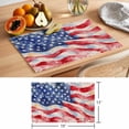 thumbnail image 6 of American Flag Placemats Set of 4 Abstract Oil Painting Farmhouse USA Flag Place Mats Indoor Wipeable Table Mats Washable Cloth Dining Table Placemats for Kitchen Holiday Party Home Decor 13x19 Inch, 6 of 9
