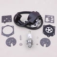 thumbnail image 4 of Ignition Coil Spark Plug For Stihl 015 015AV 015L Carburetor Repair Rebuild Kit, 4 of 6