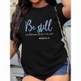 thumbnail image 6 of Soft Stretchy Letter Print T-Shirt - Chic Women's Crew Neck, Short Sleeve, Machine Washable- Perfect for Spring/Summer/Fall, 6 of 9