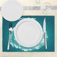 thumbnail image 3 of Ambesonne Tree of Life Place Mats Set of 4, Ecology World Art, Standard Size, Green Blue White, 3 of 6