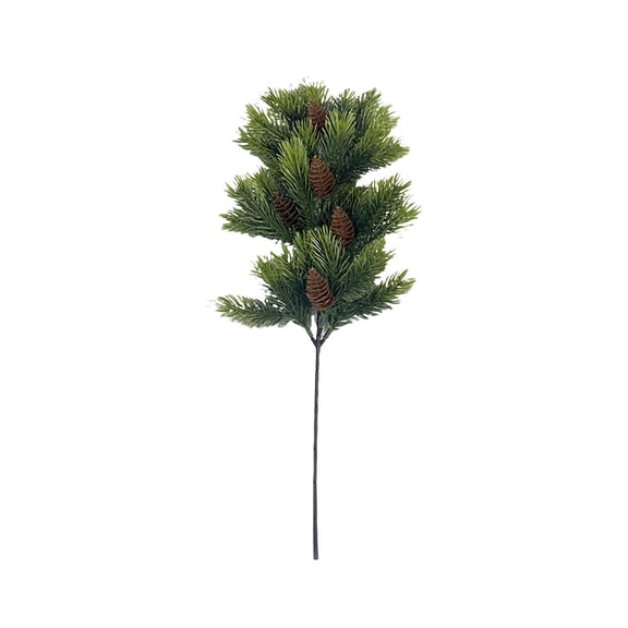 Gnwei Artificial Pine Needles Branches- 17.7" Christmas Fake Greenery Pine Picks with Pinecone- Faux Pine Leaves Sprigs for Christmas Garland Wreath & Home Garden Decoration