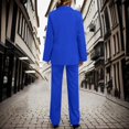 thumbnail image 4 of Daolelai Women's Fashion Long Sleeve Suit Solid Color Suit Trousers Two-Piece Set, 4 of 8