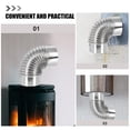 thumbnail image 6 of ELAYARD Silver 90 Degree Metal Elbow for Home Stove Chimney, Stainless Steel, 6 of 10