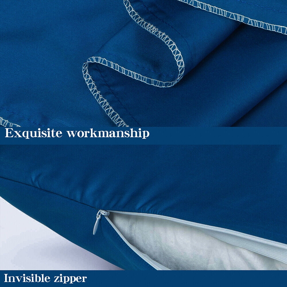 Silk Satin Pillowcase for Hair Skin Pillow Cases Set of 2 Zipper Pillow Covers