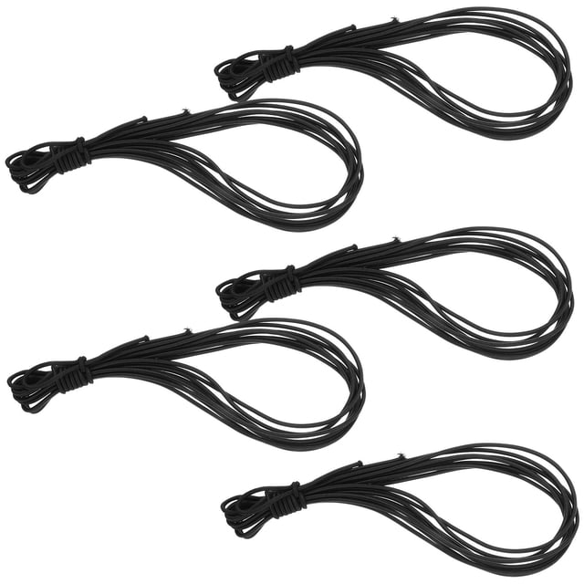 Minkissy 5Pcs Black Trampoline Safety Net Rope Woven Durable Replacement Compatible with Various Trampoline Models