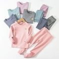 thumbnail image 5 of CSCHome 2PCS Toddler Girls Thermal Underwear Set Kids Boys Autumn Soft Long Johns Sets Winter Thermal Top and Bottom Set for 2-14 Years Old, 5 of 8