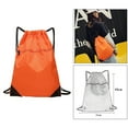 thumbnail image 3 of Travel Nylon Drawstring Bag Sack Beach Gym Backpack Shoes unisex school Bags Orange, 3 of 9