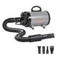 thumbnail image 3 of KFFKFF Dog Dryer 2000W Pet Grooming Dryer Adjustable Speed with 4 Nozzles Grey, 3 of 9