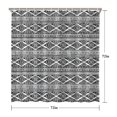 thumbnail image 5 of Black Geometric Triangle Diamond Pattern Shower Curtain 72"x72" ,Bathroom Decorative Shower Curtains Set with 12 Hooks,Modern Waterproof Washable Shower Curtain, 5 of 6