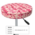 thumbnail image 4 of Lsque pink ribbon bows Pattern Round Bar chair cushion covers Velvet Fabric Premium Comfort Protects from Scratches and Stains for 14-17 Inch Chair-14 inch, 4 of 7