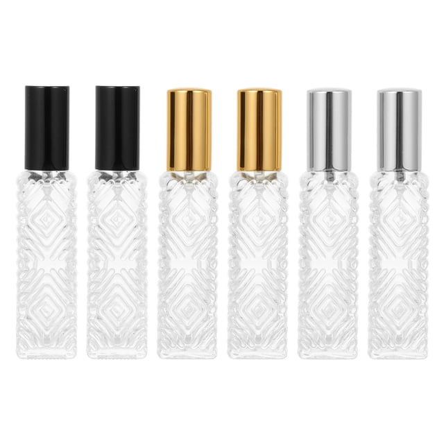6 botellas atomizadoras de vidrio vacías para perfume de viaje (color aleatorio)