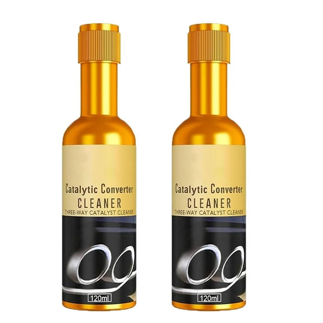 Catalytic Converter Cleaner, Fuel System Treatment Additive for Gas and Diesel Engines, Boost up Catalytic Convertor Cleaner, Helps Restore Performance & Reduce Emissions, 2pc