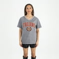 thumbnail image 4 of Women's Gameday Couture Gray USC Trojans Iconic Edge Rhinestone V-Neck T-Shirt, 4 of 7